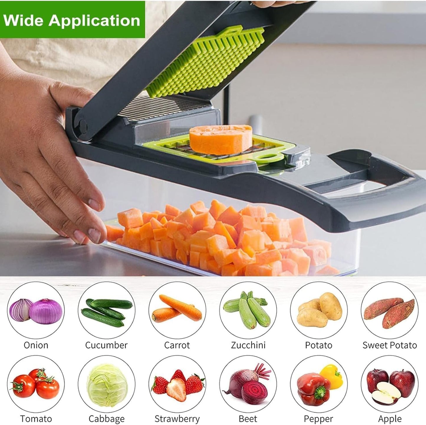 Cortador de frutas y verduras multifuncional